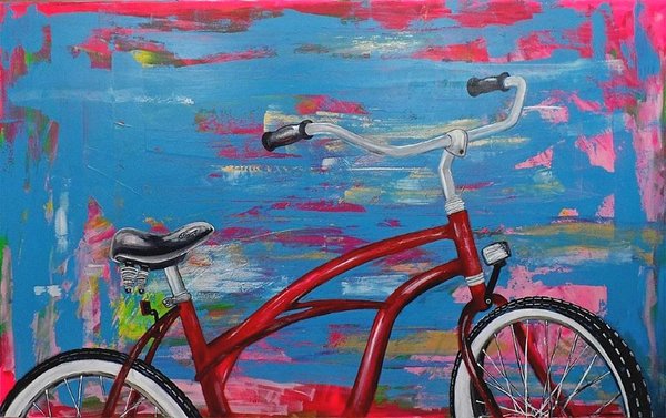 Steven Partiman - I want to ride my bicycle - museum canvas